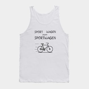 Sporty Choices: Minimalist Bicycle Wordplay Tank Top